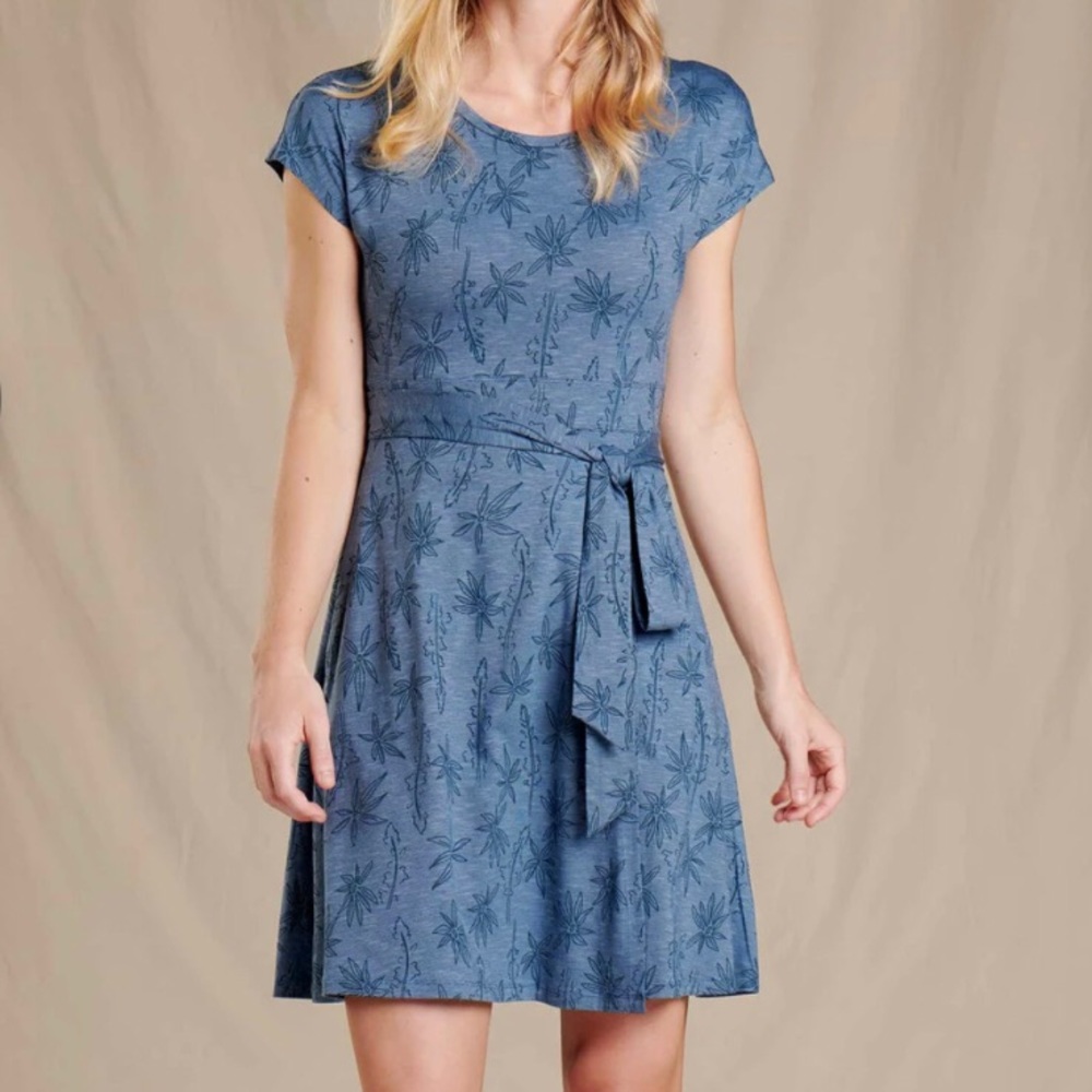 NEW Toad&Co Small Dress Cue Wrap Short Sleeve Cafe